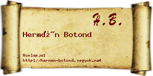 Hermán Botond névjegykártya