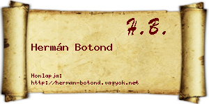 Hermán Botond névjegykártya